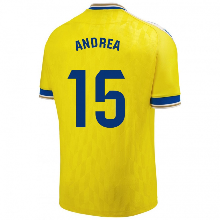 Kinderen Andrea Sánchez Moreno #15 Geel Thuisshirt Thuistenue 2023/24 T-Shirt België