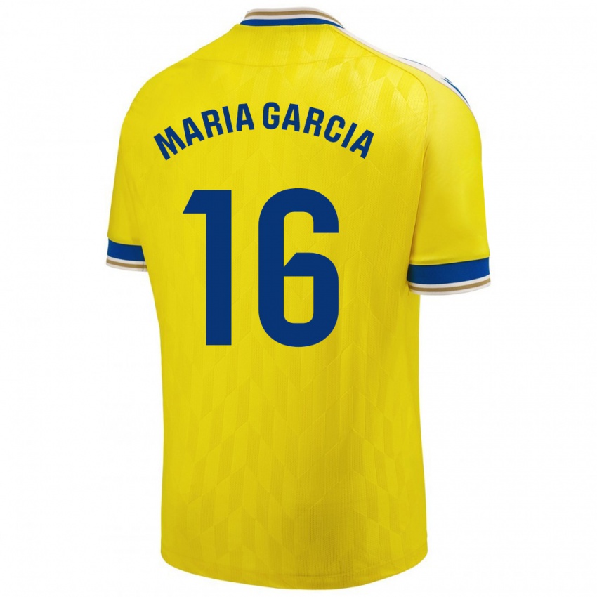 Kinderen Maria García Fernández #16 Geel Thuisshirt Thuistenue 2023/24 T-Shirt België