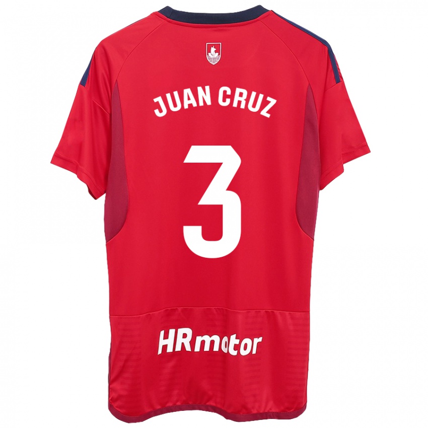 Kinderen Juan Cruz #3 Rood Thuisshirt Thuistenue 2023/24 T-Shirt België