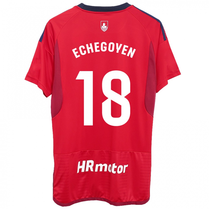 Kinderen Mauro Echegoyen #18 Rood Thuisshirt Thuistenue 2023/24 T-Shirt België