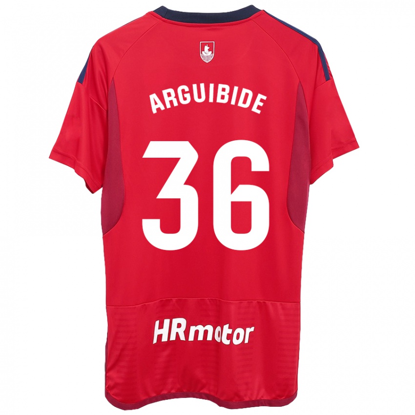 Kinderen Iñigo Arguibide #36 Rood Thuisshirt Thuistenue 2023/24 T-Shirt België