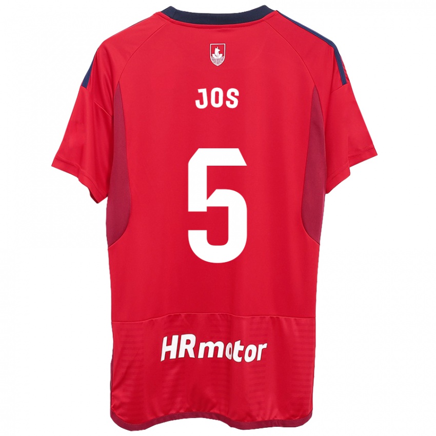 Kinderen Josune Urdaniz Maurin #5 Rood Thuisshirt Thuistenue 2023/24 T-Shirt België