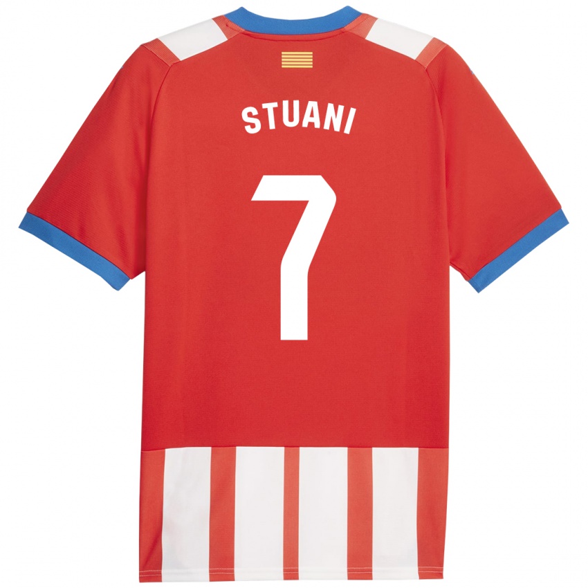 Kinderen Cristhian Stuani #7 Rood Wit Thuisshirt Thuistenue 2023/24 T-Shirt België