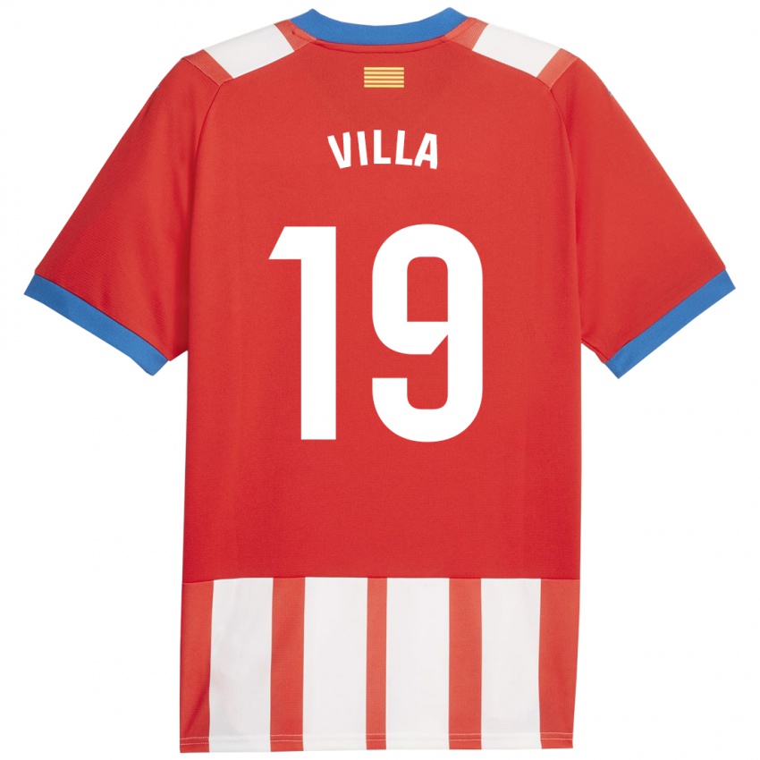 Kinderen Toni Villa #19 Rood Wit Thuisshirt Thuistenue 2023/24 T-Shirt België