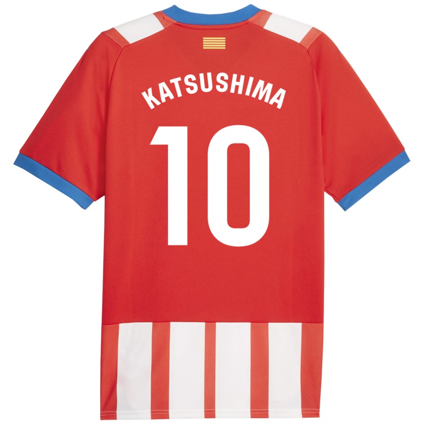 Kinderen Shinnosuke Katsushima #10 Rood Wit Thuisshirt Thuistenue 2023/24 T-Shirt België