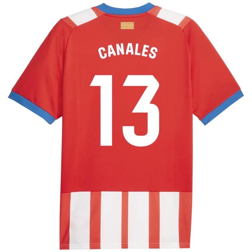 Kinderen Juanvi Canales #13 Rood Wit Thuisshirt Thuistenue 2023/24 T-Shirt België