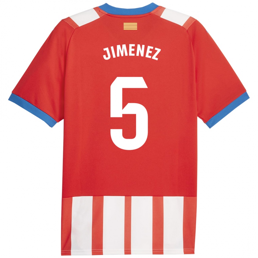 Kinderen Ángela Jiménez #5 Rood Wit Thuisshirt Thuistenue 2023/24 T-Shirt België