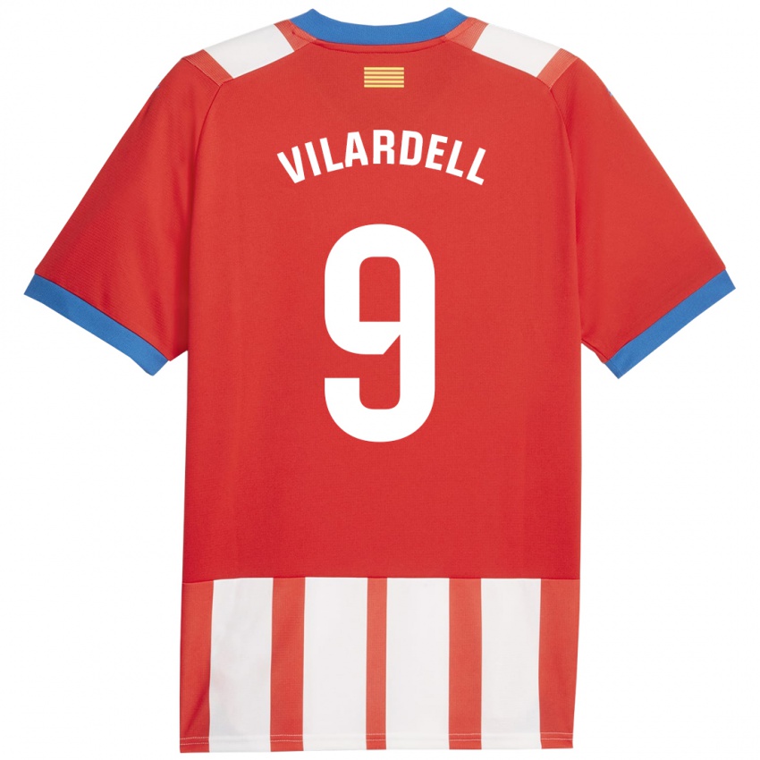 Kinderen Júlia Vilardell #9 Rood Wit Thuisshirt Thuistenue 2023/24 T-Shirt België