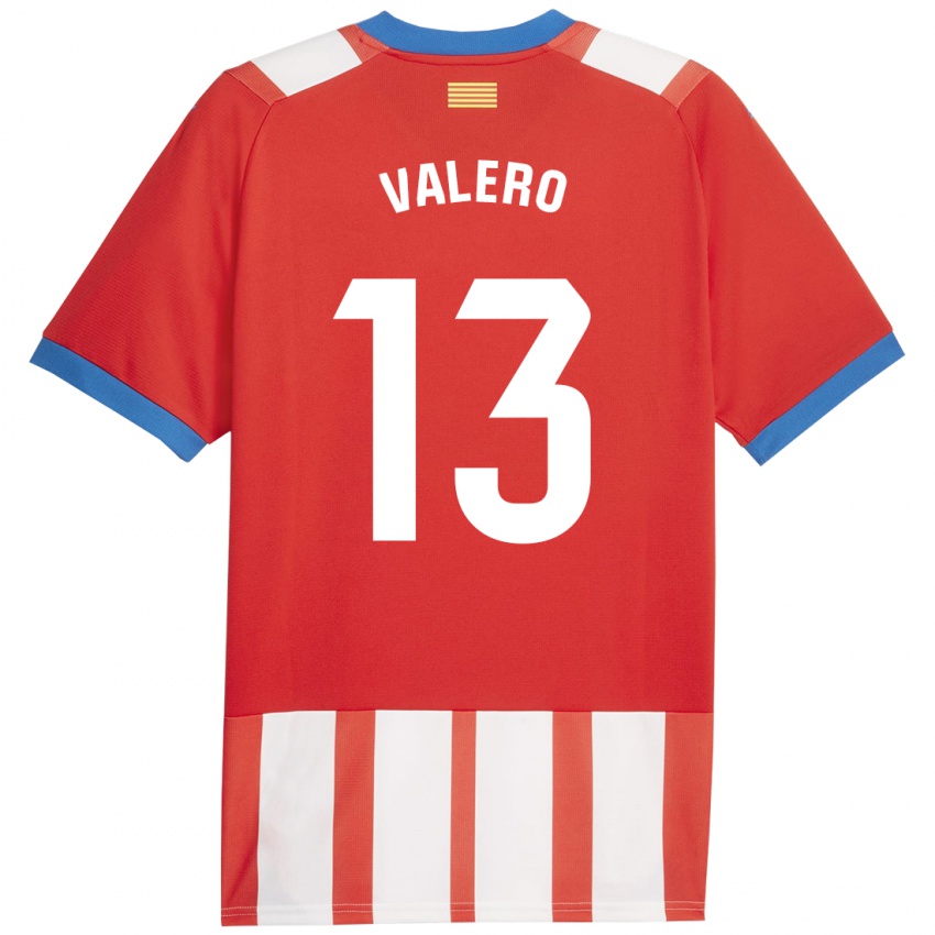 Kinderen Eliana Valero #13 Rood Wit Thuisshirt Thuistenue 2023/24 T-Shirt België