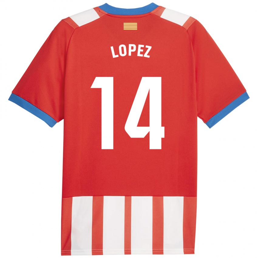 Kinderen Judith López #14 Rood Wit Thuisshirt Thuistenue 2023/24 T-Shirt België