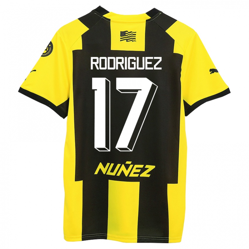 Kinderen Valentín Rodríguez #17 Geel Zwart Thuisshirt Thuistenue 2023/24 T-Shirt België