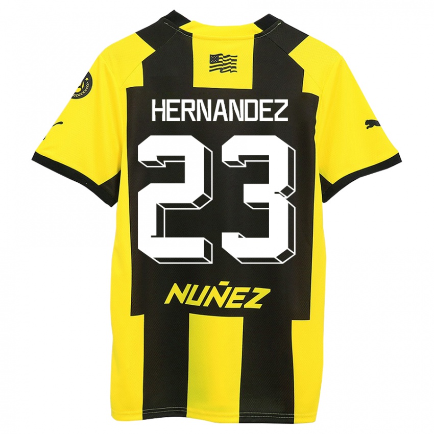 Kinderen Abel Hernández #23 Geel Zwart Thuisshirt Thuistenue 2023/24 T-Shirt België