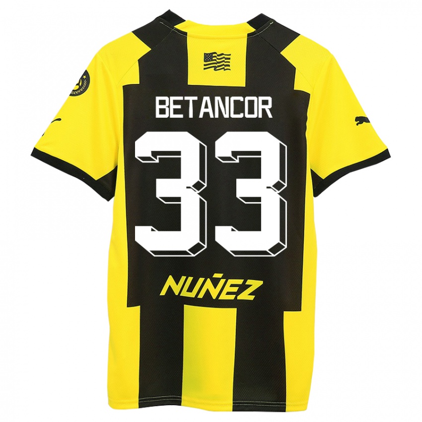 Kinderen Bruno Betancor #33 Geel Zwart Thuisshirt Thuistenue 2023/24 T-Shirt België