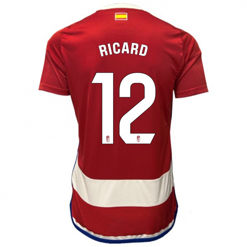 Kinderen Ricard Sanchez #12 Rood Thuisshirt Thuistenue 2023/24 T-Shirt België