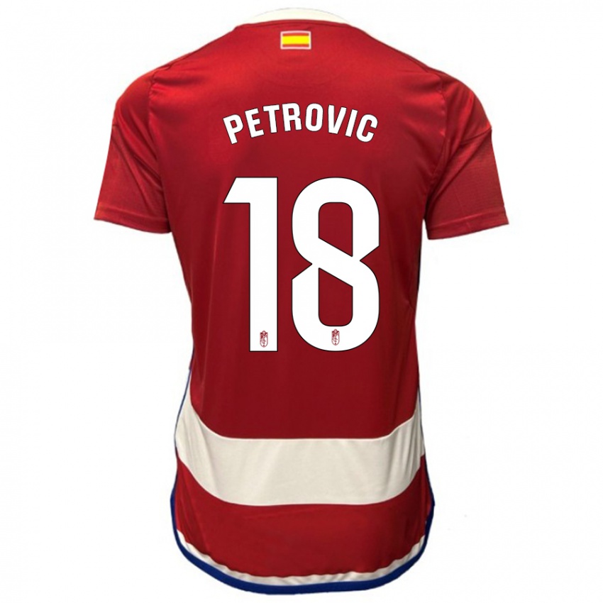 Kinderen Njegos Petrovic #18 Rood Thuisshirt Thuistenue 2023/24 T-Shirt België