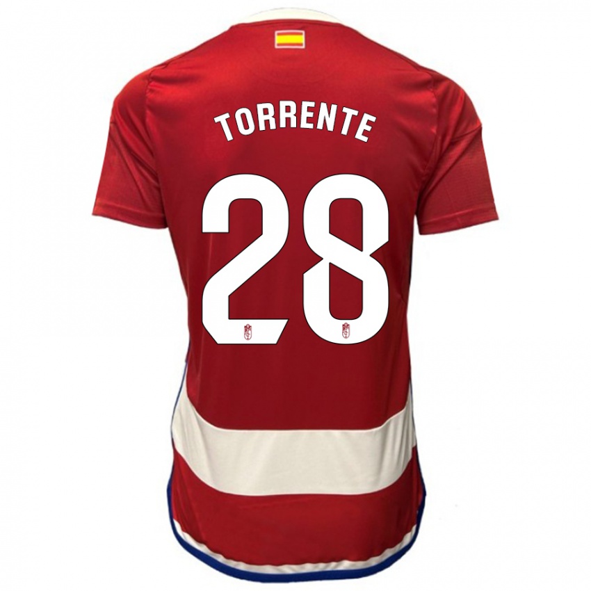 Kinderen Raúl Torrente #28 Rood Thuisshirt Thuistenue 2023/24 T-Shirt België