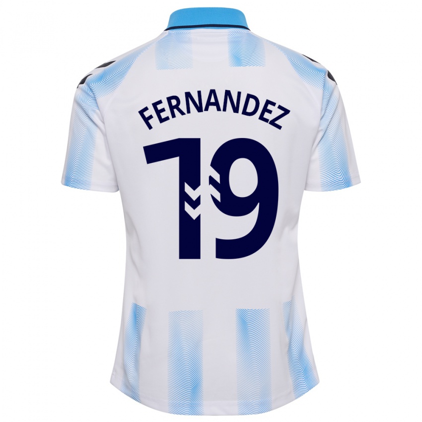 Kinderen Roberto Fernández #19 Wit Blauw Thuisshirt Thuistenue 2023/24 T-Shirt België