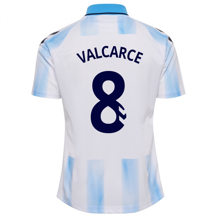 Kinderen Alejandro Valcarce #8 Wit Blauw Thuisshirt Thuistenue 2023/24 T-Shirt België