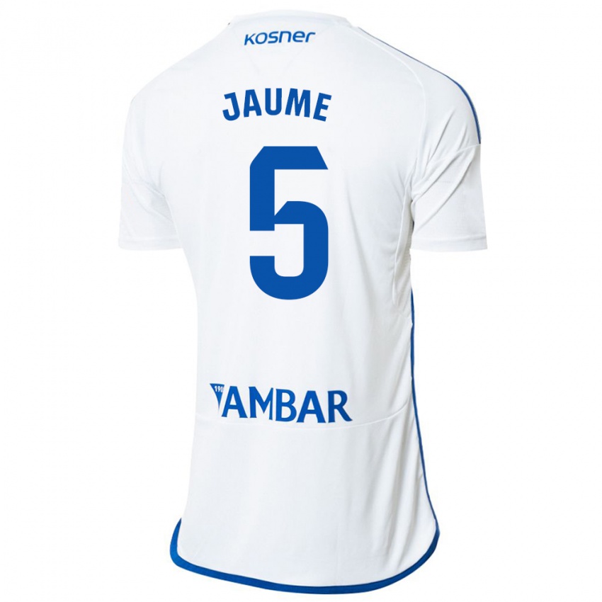 Kinderen Jaume Grau #5 Wit Thuisshirt Thuistenue 2023/24 T-Shirt België