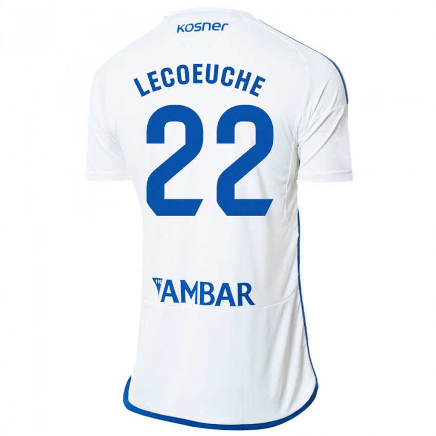 Kinderen Quentin Lecoeuche #22 Wit Thuisshirt Thuistenue 2023/24 T-Shirt België