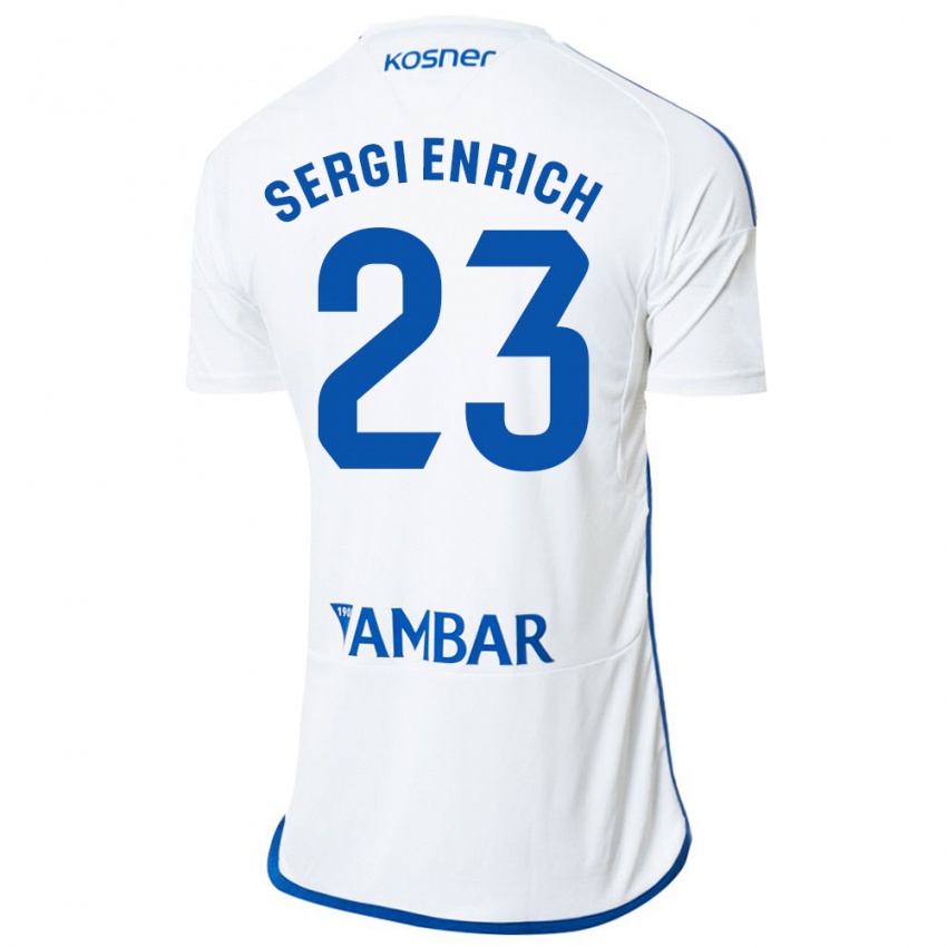 Kinderen Sergi Enrich #23 Wit Thuisshirt Thuistenue 2023/24 T-Shirt België