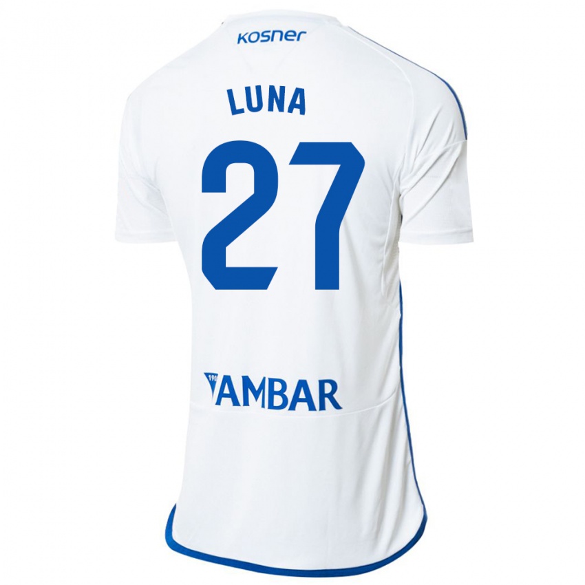 Kinderen Marcos Luna #27 Wit Thuisshirt Thuistenue 2023/24 T-Shirt België