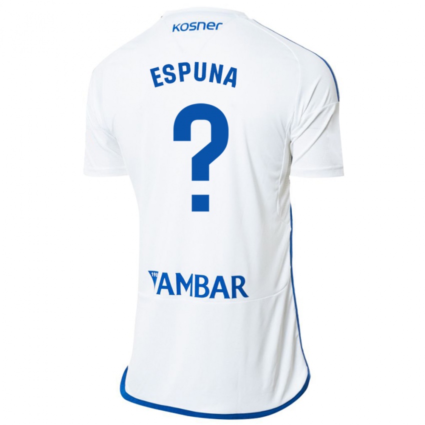 Kinderen Nico Espuña #0 Wit Thuisshirt Thuistenue 2023/24 T-Shirt België