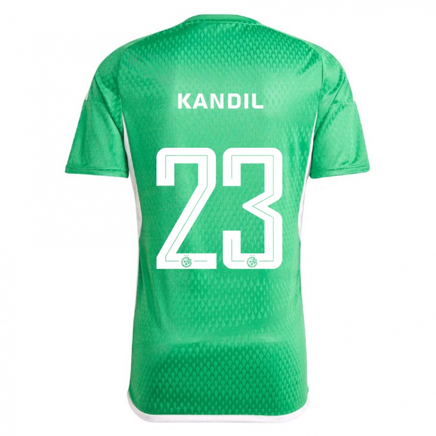 Kinderen Maor Kandil #23 Wit Blauw Thuisshirt Thuistenue 2023/24 T-Shirt België