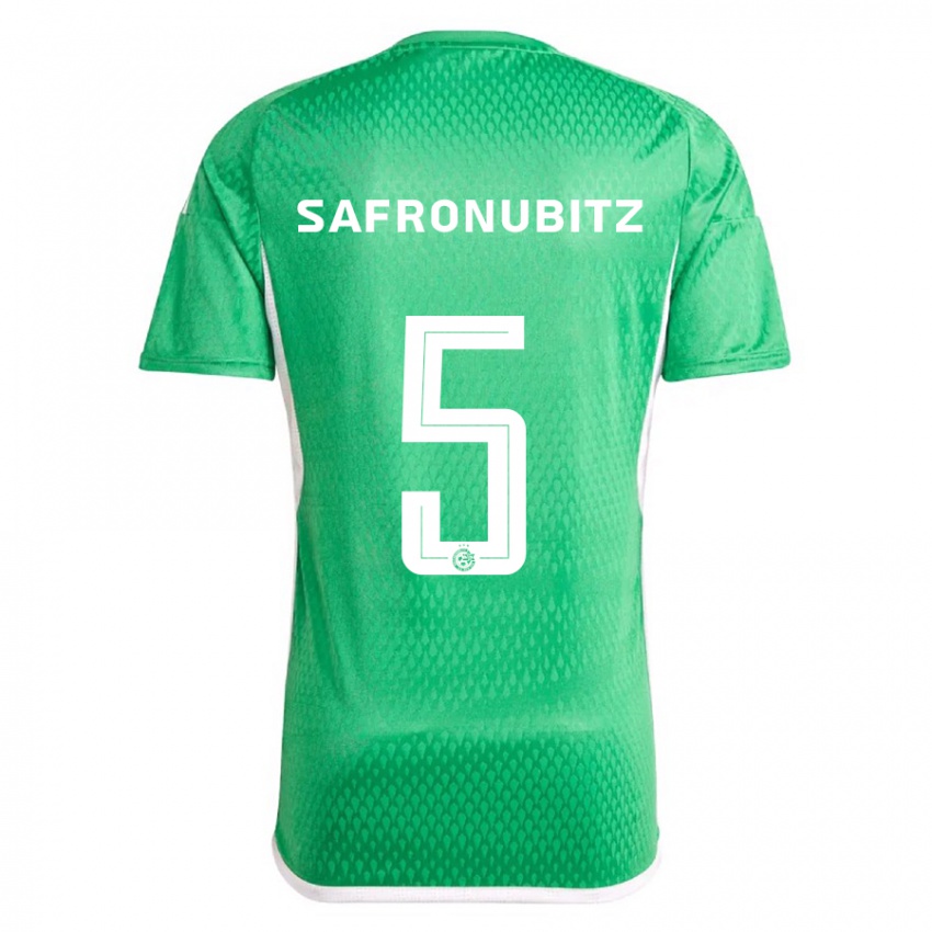 Kinderen Dan Safronubitz #5 Wit Blauw Thuisshirt Thuistenue 2023/24 T-Shirt België