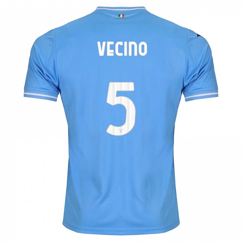 Kinderen Matías Vecino #5 Blauw Thuisshirt Thuistenue 2023/24 T-Shirt België