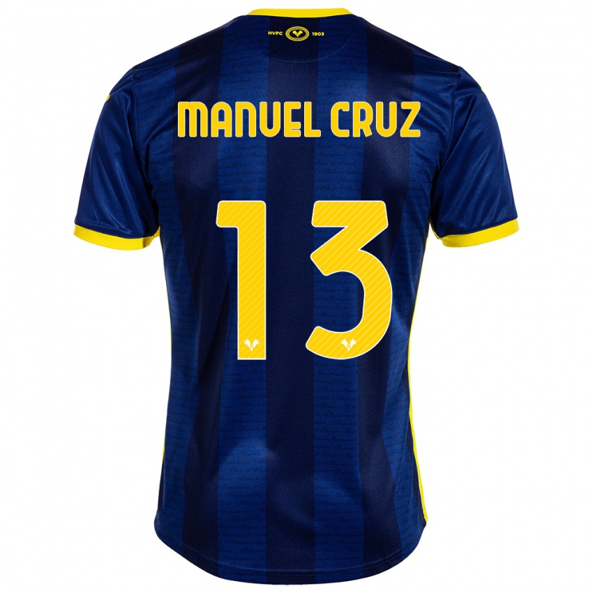 Kinderen Juan Manuel Cruz #13 Marine Thuisshirt Thuistenue 2023/24 T-Shirt België