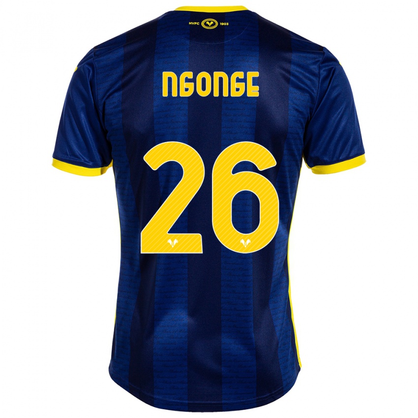 Kinderen Cyril Ngonge #26 Marine Thuisshirt Thuistenue 2023/24 T-Shirt België