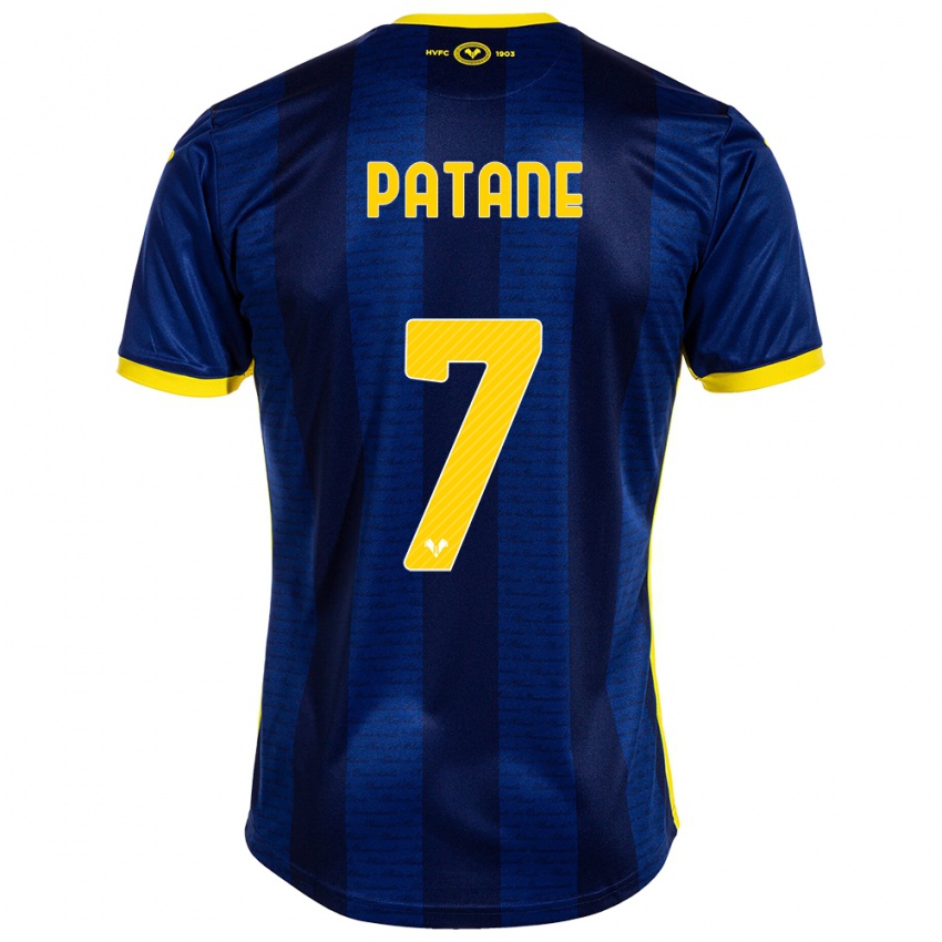 Kinderen Nicola Patanè #7 Marine Thuisshirt Thuistenue 2023/24 T-Shirt België