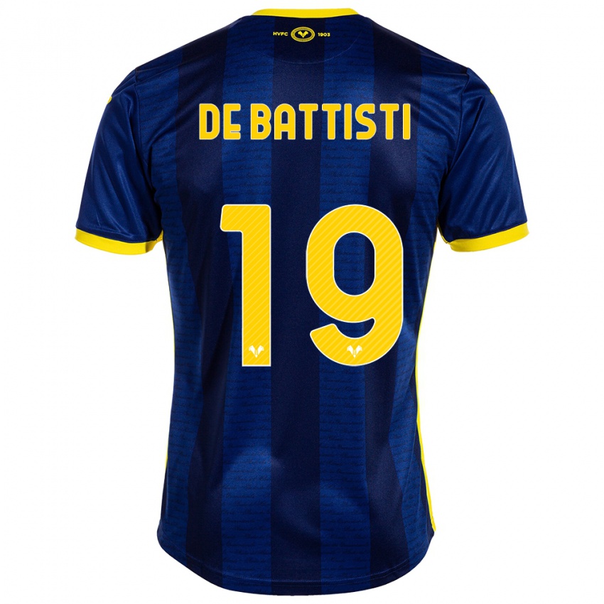 Kinderen Davide De Battisti #19 Marine Thuisshirt Thuistenue 2023/24 T-Shirt België