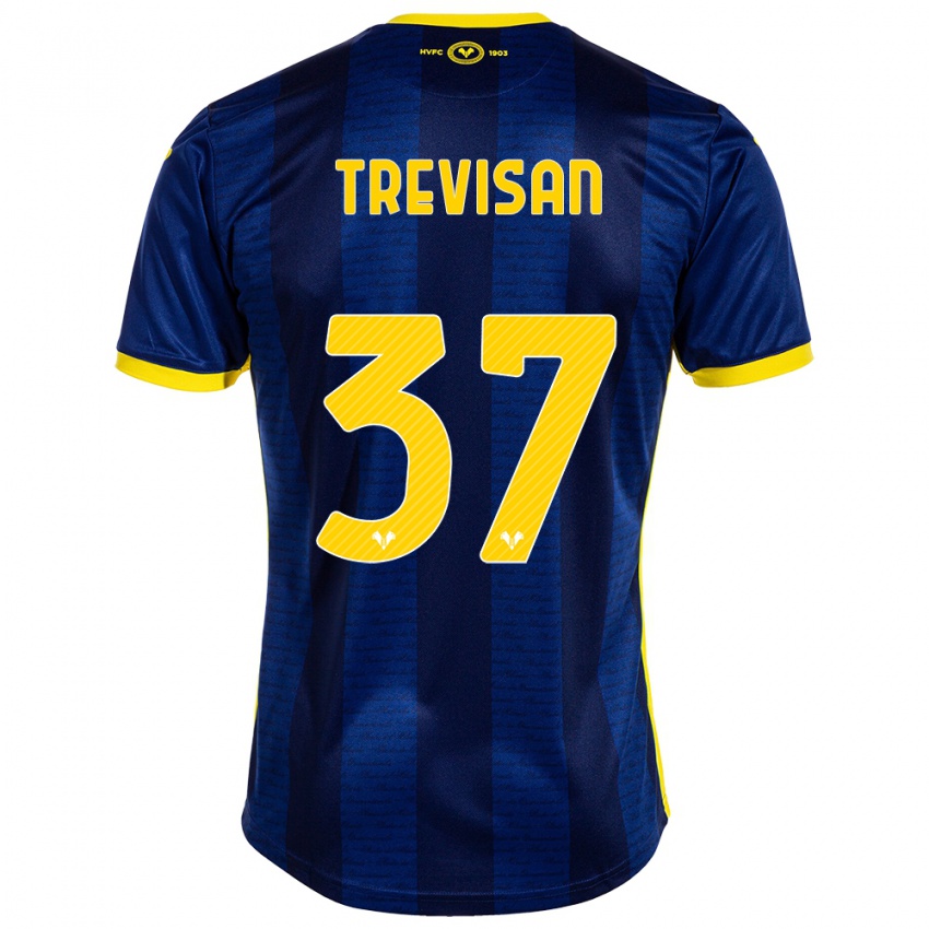 Kinderen Michael Trevisan #37 Marine Thuisshirt Thuistenue 2023/24 T-Shirt België