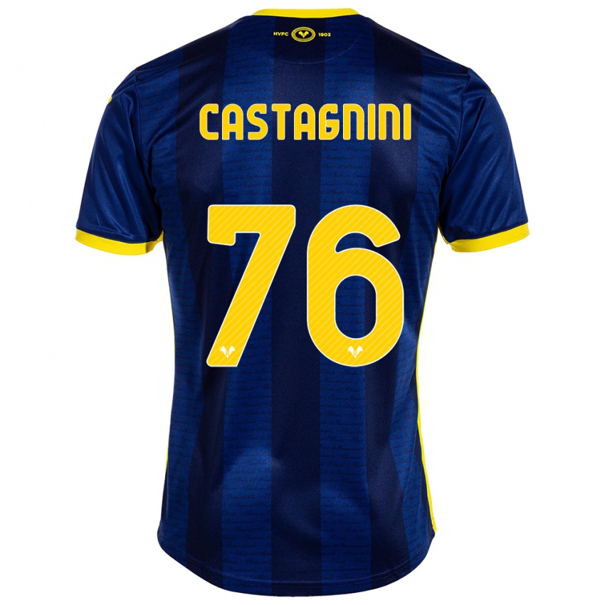 Kinderen Mirko Castagnini #76 Marine Thuisshirt Thuistenue 2023/24 T-Shirt België