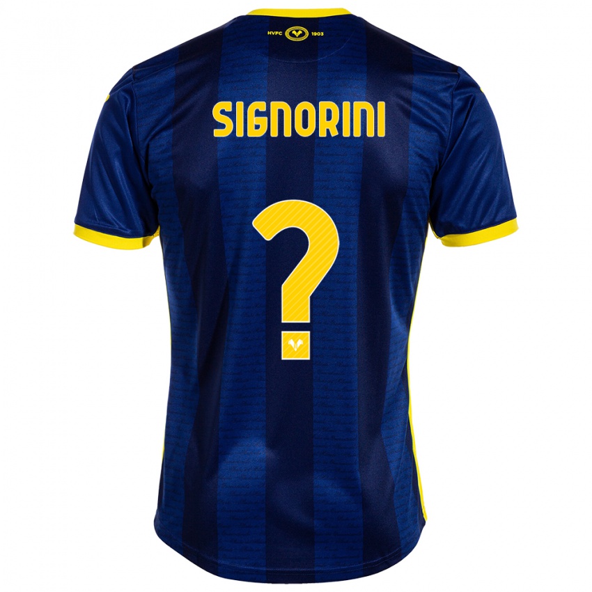 Kinderen Simone Signorini #0 Marine Thuisshirt Thuistenue 2023/24 T-Shirt België