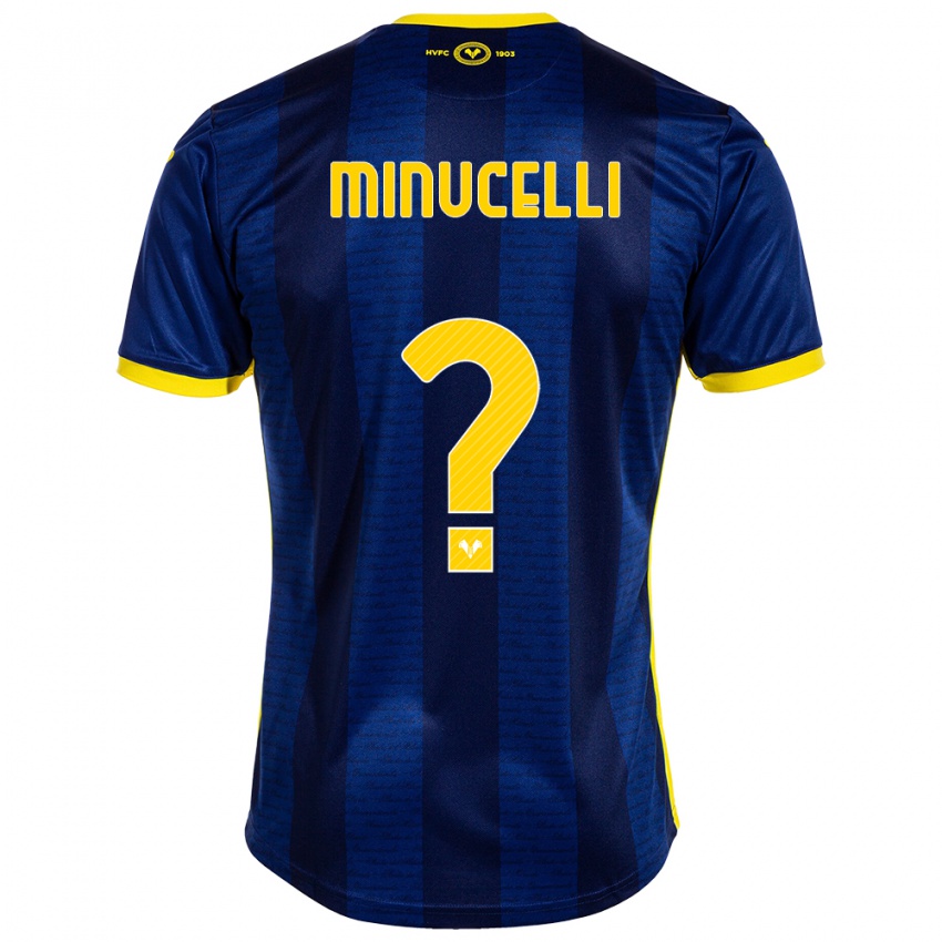 Kinderen Enrico Minucelli #0 Marine Thuisshirt Thuistenue 2023/24 T-Shirt België