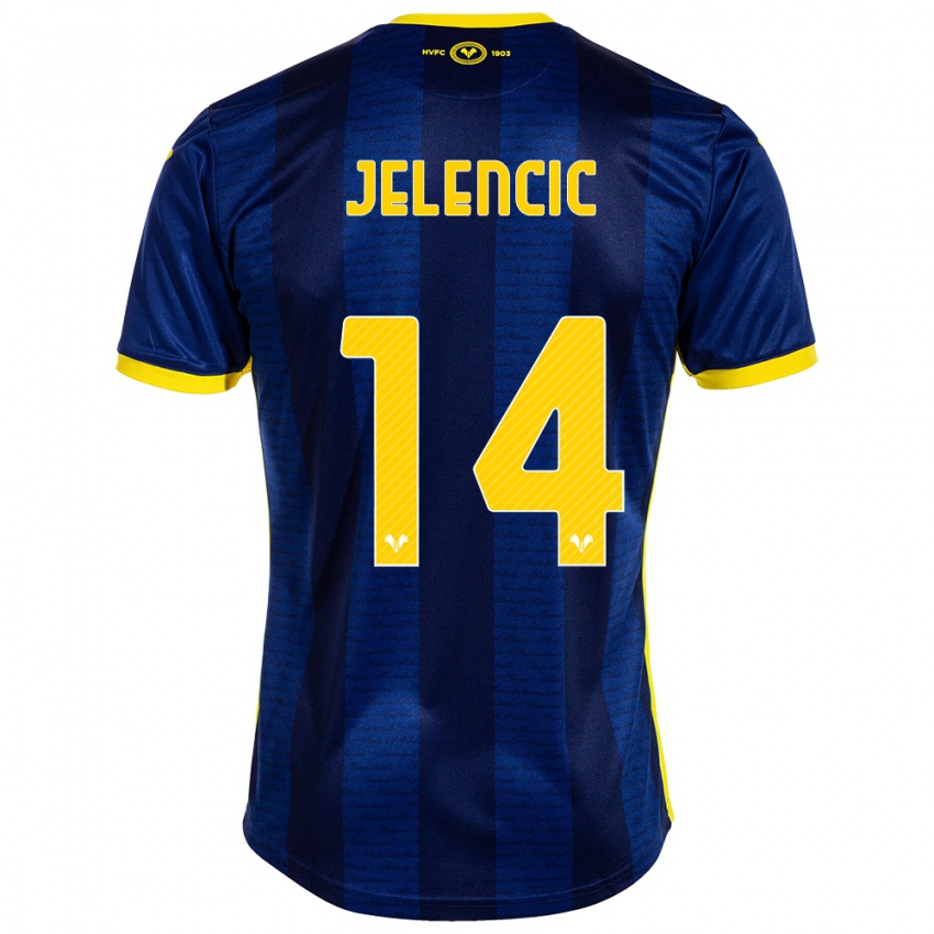 Kinderen Ana Jelencic #14 Marine Thuisshirt Thuistenue 2023/24 T-Shirt België