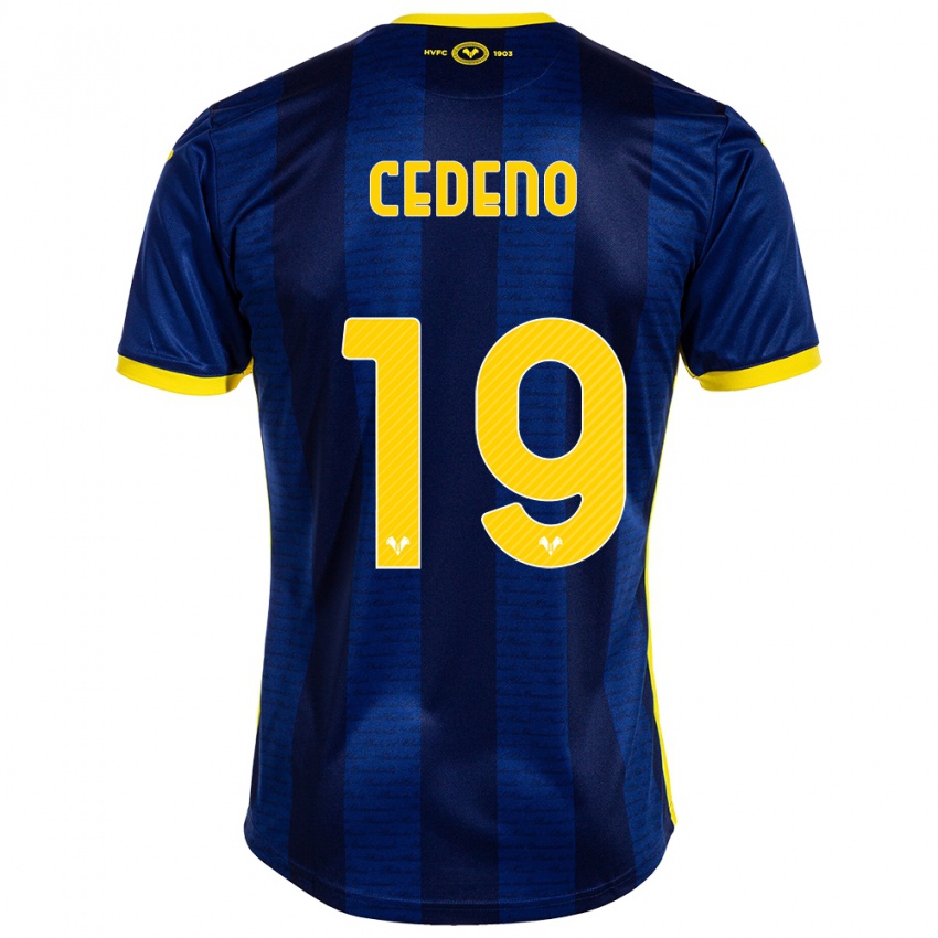 Kinderen Lineth Cedeno #19 Marine Thuisshirt Thuistenue 2023/24 T-Shirt België