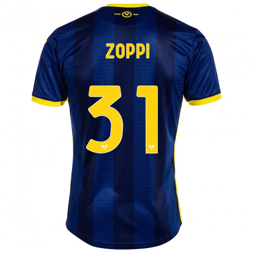 Kinderen Sofia Zoppi #31 Marine Thuisshirt Thuistenue 2023/24 T-Shirt België