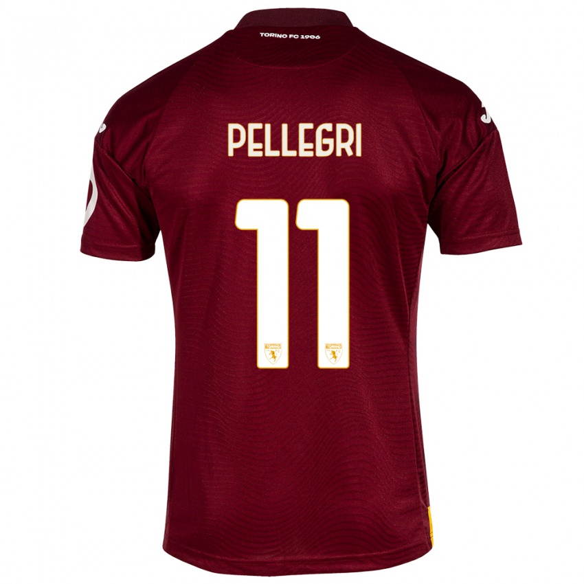 Kinderen Pietro Pellegri #11 Donkerrood Thuisshirt Thuistenue 2023/24 T-Shirt België