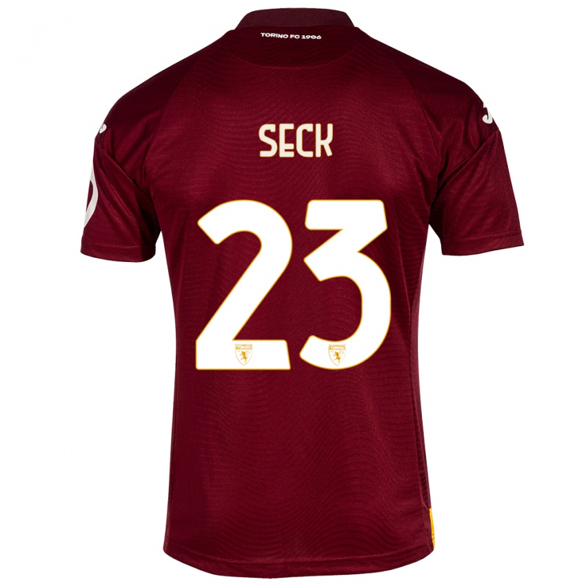 Kinderen Demba Seck #23 Donkerrood Thuisshirt Thuistenue 2023/24 T-Shirt België