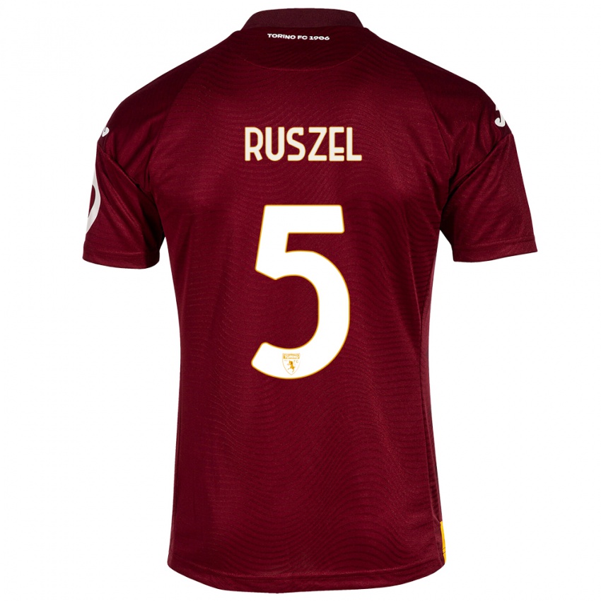Kinder Marcel Ruszel #5 Dunkelrot Heimtrikot Trikot 2023/24 T-Shirt Belgien