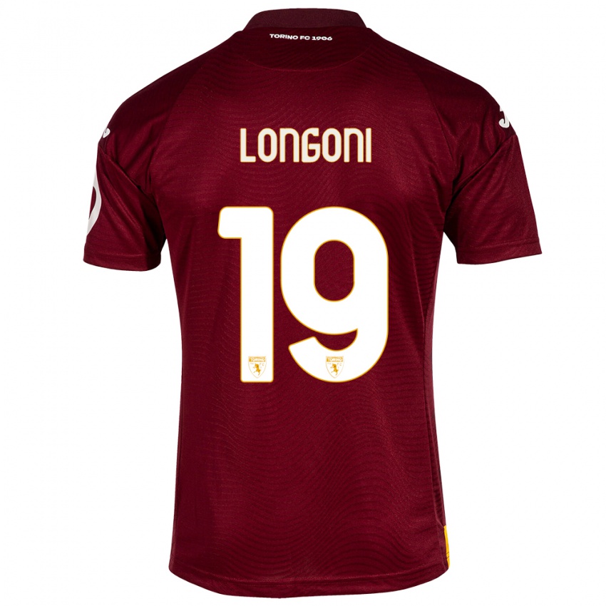 Kinderen Marco Longoni #19 Donkerrood Thuisshirt Thuistenue 2023/24 T-Shirt België