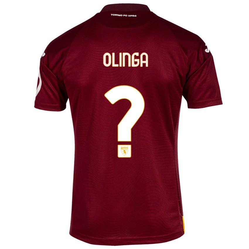 Kinderen Kenny Olinga #0 Donkerrood Thuisshirt Thuistenue 2023/24 T-Shirt België