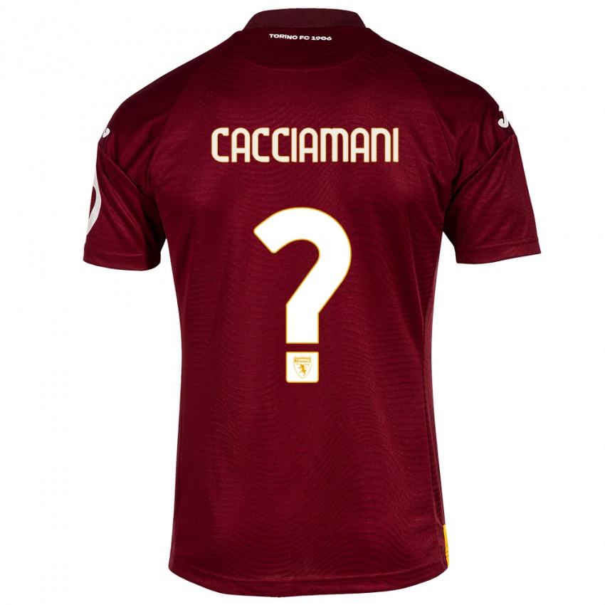 Kinderen Alessio Cacciamani #0 Donkerrood Thuisshirt Thuistenue 2023/24 T-Shirt België