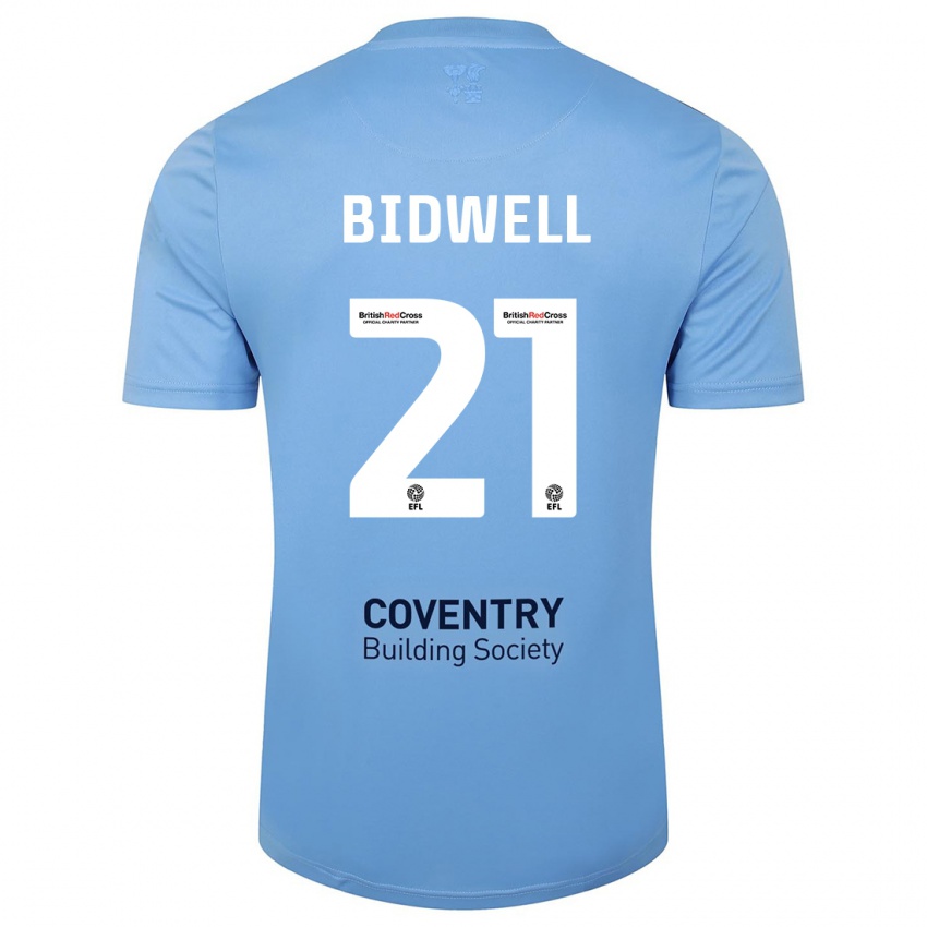 Kinderen Jake Bidwell #21 Hemelsblauw Thuisshirt Thuistenue 2023/24 T-Shirt België