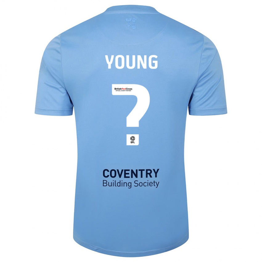 Kinderen Shay Young #0 Hemelsblauw Thuisshirt Thuistenue 2023/24 T-Shirt België