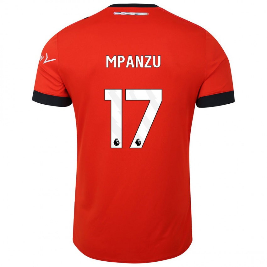 Kinderen Pelly Ruddock Mpanzu #17 Rood Thuisshirt Thuistenue 2023/24 T-Shirt België